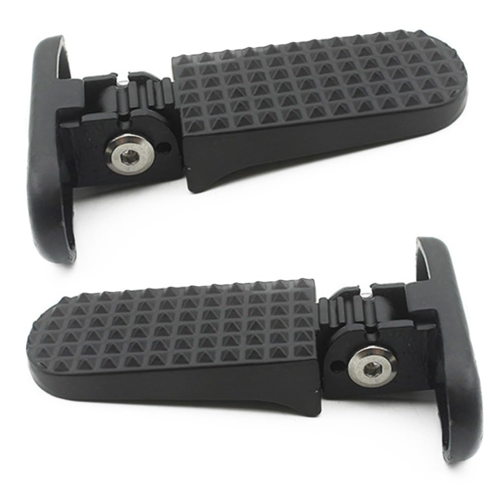 Pioli per bici in lega di alluminio per scooter elettrico, pedali antiscivolo con design pieghevole, 78 x 75 mm, compatibili con E-for Bike e veicoli mobili, nero