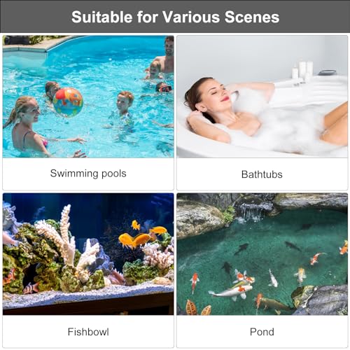 HENGBIRD Pool-Thermometer schwimmende, poolthermometer schwimmend, leicht zu lesen mit Indoor-Temperatur Luftfeuchtigkeit Monitor, IP67 wasserdicht für Schwimmbäder Badewannen Fischbecken Teich