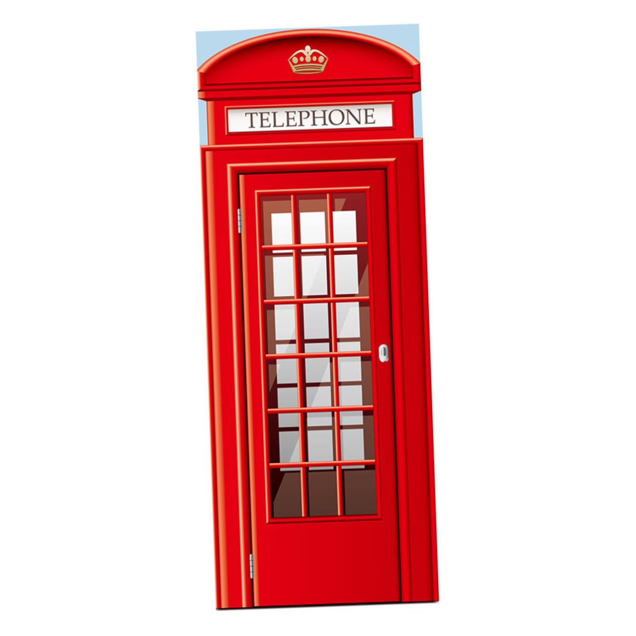 Autocollant 3D cabine téléphonique londonienne pour porte Jojofuny x2