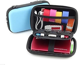 EVA Travel External Hard Drive Carrying Case for Seagate Backup Plus Slim/Expansion Portable， WD Elements Portable/My Passport，Toshiba Canvio Basics/Silicon Power 3D NAND 1TB 2TB 3TB 4TB (Blue)