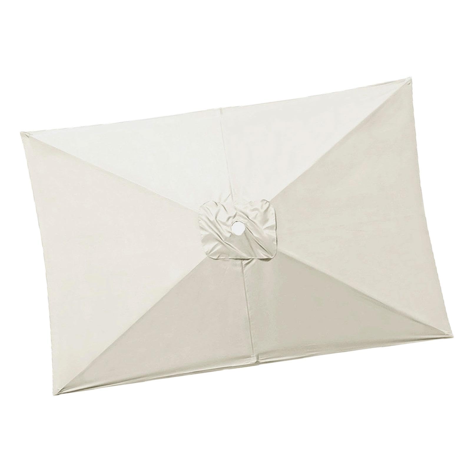 Umbrella Replacement Canopy 200cmx300cm Waterproof for Outdoor Use Home Deck Beige White|Home & Garden | Yard, Garden & Outdoor Living | Garden Structures & Shade | Umbrellas-image-33