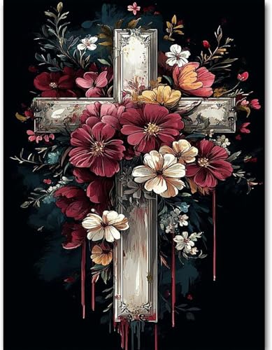 Image of WUSARPLY Jesus Christ Stamped Cross Stitch Kits for Beginners Adults