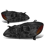 Toyota Corolla Headlight Lamps With Amber Reflector Kit (Smoke Lens) - E120