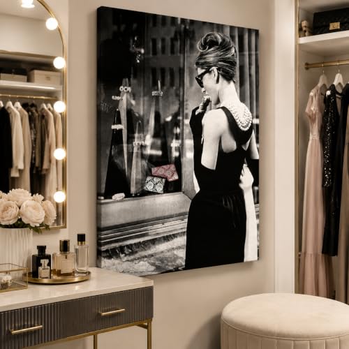 Hepburn Canvas Wall Art, Vintage Audrey Poster...