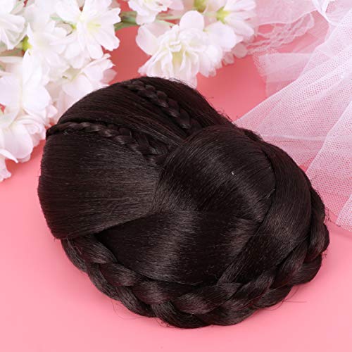 Lurrose 3 Pcs Scrunchies Traje Updo Acessório Extensões de Extensão Marrom Peruca Estilo Extensões d