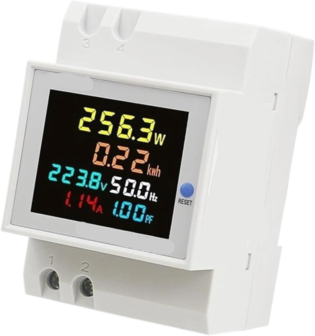 DIN Rail Monitor AC Current Rate Meter VA D52-2066(40-300V Built-in CT)