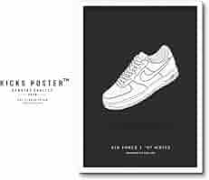 ナイキ/NIKE Air Force 1 スニーカーポスター A3サイズ Amazon.co.jp: ピースマイナスワン×ナイキ エアフォース1