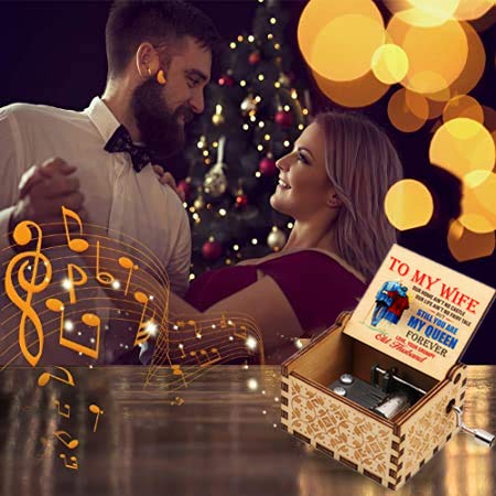 Boîte à Usique En Bois Antique Gravée « You Are Y Sunshine » - Avec