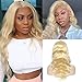 613 Lace Front Wig Human Hair Body Wave Human Hair Wigs for Women, 13x4 Brazilian Virgin Blonde Lace Frontal Human Hair Wigs Pre Plucked with Baby Hair(20inch)