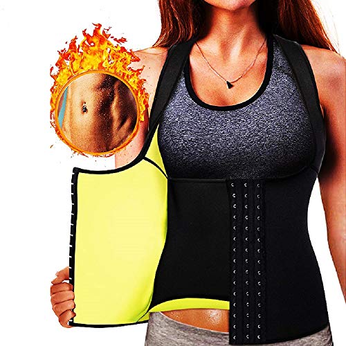 ANJUYA Slimming Vest Women Neoprene Sauna Waist Trainer Shirt Body Shaper Corset Waist Trainer Corset for Weight Loss Trimmer