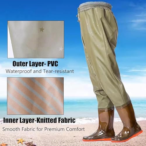Botas de pesca de PVC duraderas para exteriores con caña alta 4