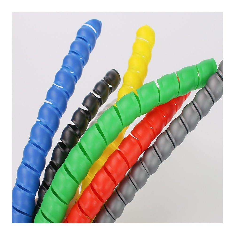 Tubo di avvolgimento da 1/5 m, 8/10/14/16/20/25 mm, guaina di protezione per cavi, guaina protettiva a spirale (giallo, 42 mm x 5 metri)
