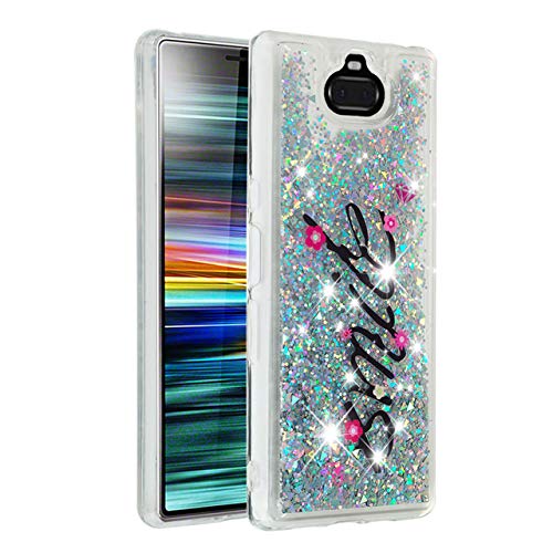 HICYCT Funda para Sony Xperia 10 Plus, Moda Brillante Lindo diseño Sparkly Crystal Protectora a Prueba de Golpes de Silicona para Sony Xperia 10 Plus.