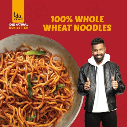 Image of Yu Foodlabs 100% Whole Wheat Hot & Sweet Barbeque Instant Noodles - Zero Preservatives Zero Oil Zero & Zero MSG - Atta Noodles in 6 Mins - Veg - 420g (70g x Pack of 18) - Yu, 420 gram, Hot & Sweet