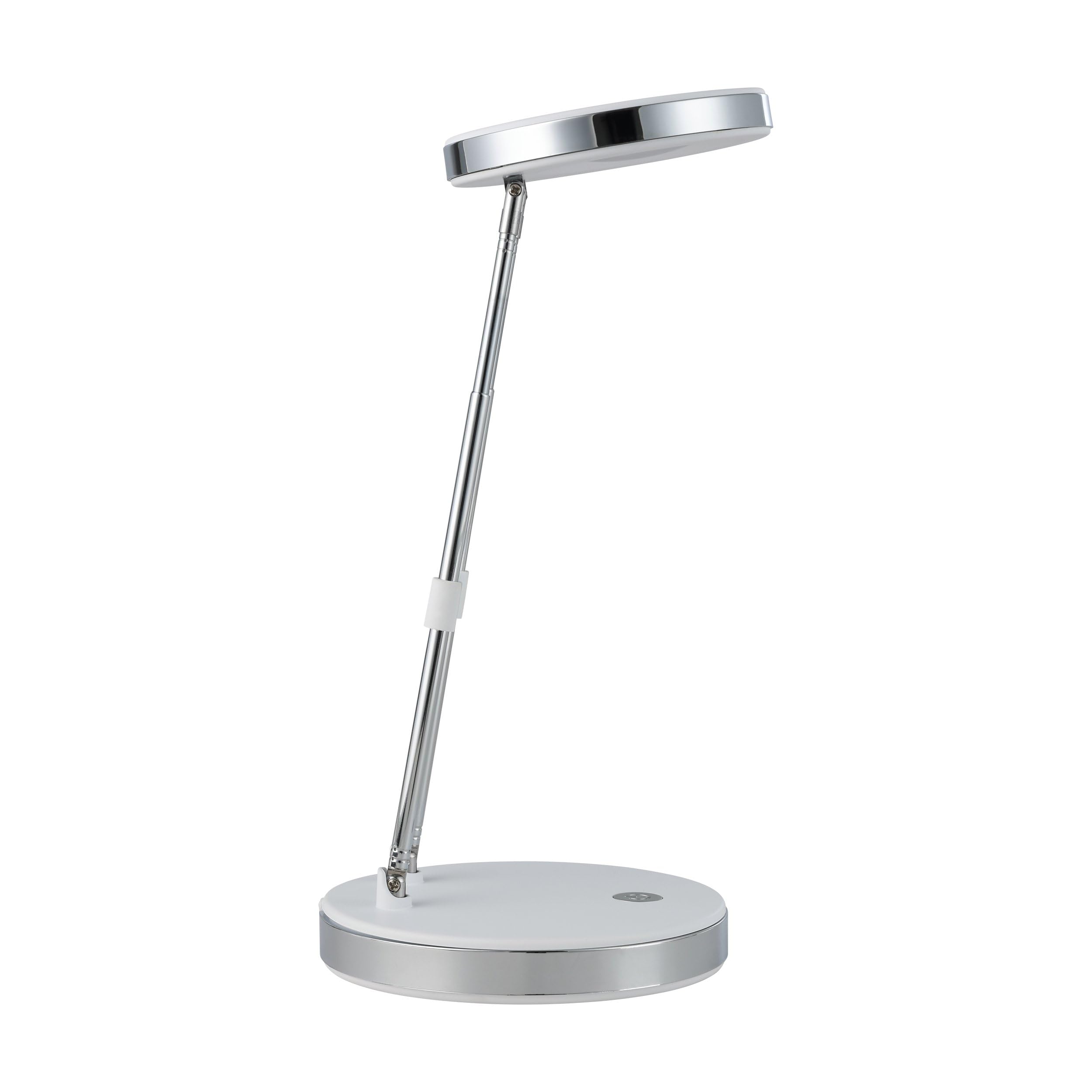 EGLO LED Tischlampe Gexo, 1 flammige Tischleuchte, Klassisch | Schreibtischlampe aus hochwertigem Kunststoff und Stahl, Bürolampe in Weiß, Chrom