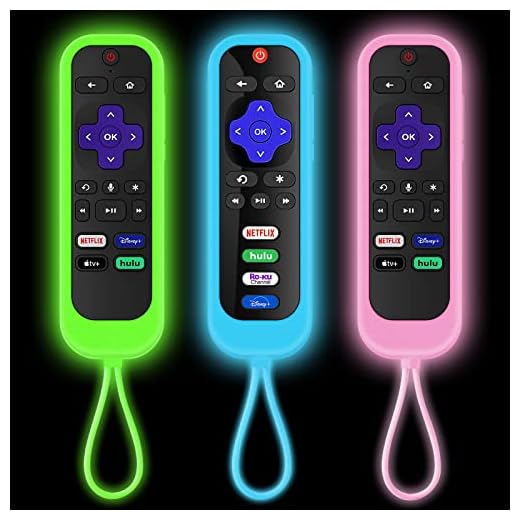 [3Pack] Climberer Roku Remote Case Cover Compatible with TCL/Hisense roku TV |Sharp Roku TV | Roku Express 4K+，Glow in The Dark Makes it Easy to find