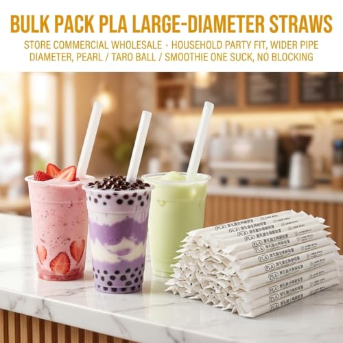 Pitillos desechables eco jumbo blanco 100 unidades miniatura 5