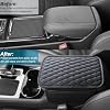 Funda para consola central de auto Ouzorp, cuero microfibra mejorado con 2 bolsillos de almacenamiento, cubierta universal para apoyabrazos, protector de interiores para la mayoría de vehículos 8