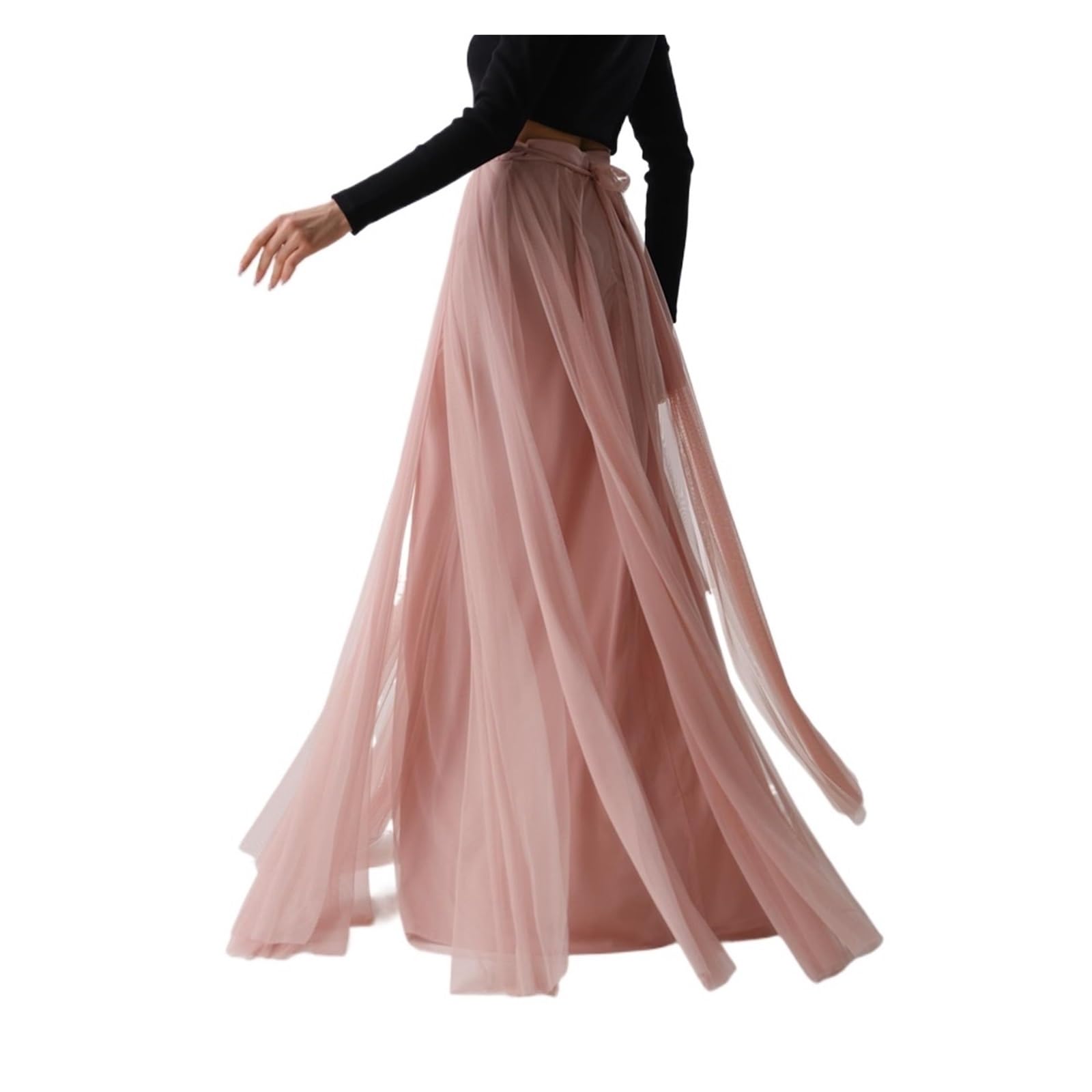 Faldas de fiesta tul suave rosa rubor danza bastante fluida