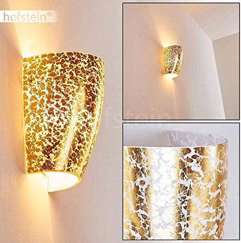 Applique murale Severo en verre doré - lampe pour salon - couloir - chambre à coucher