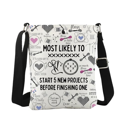 WCGXKO Sewing Gift Sewing Needle Crossbody Bag Sewing Lover Gift Quilting Job Gift Sewing Worker Gift Sewciopath Gift