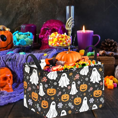 Image of Halloween Shelf Nursery Storage Basket Laundry Hamper Storage Box and Bins for Kids Home Toys Clothes with Handles