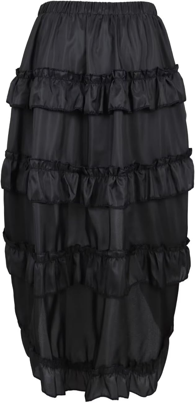 Jutrisujo Corset Strap Dress Top Skirt Set Plus Size Bustier Outfit Lingerie Lace up Gothic Basques Medieval Women