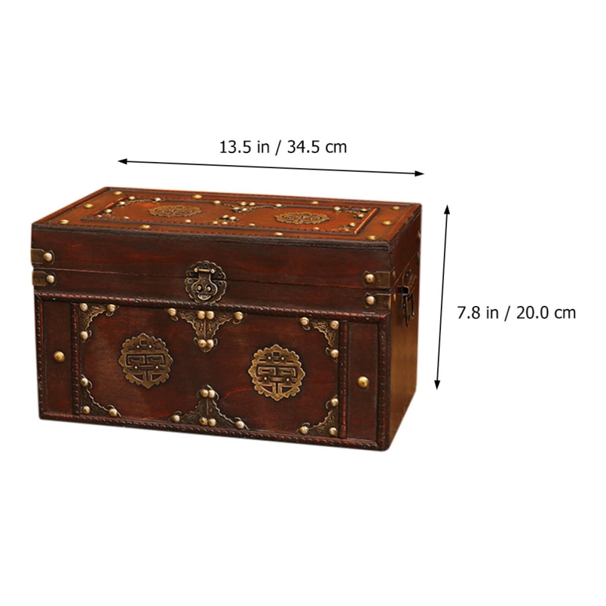 IMIKEYA Vintage Aufbewahrungsbox Braun mit Dekorativem Design und Praktischem Stauraum für Zuhause und Bastelbedarf im Rustikalen Stil