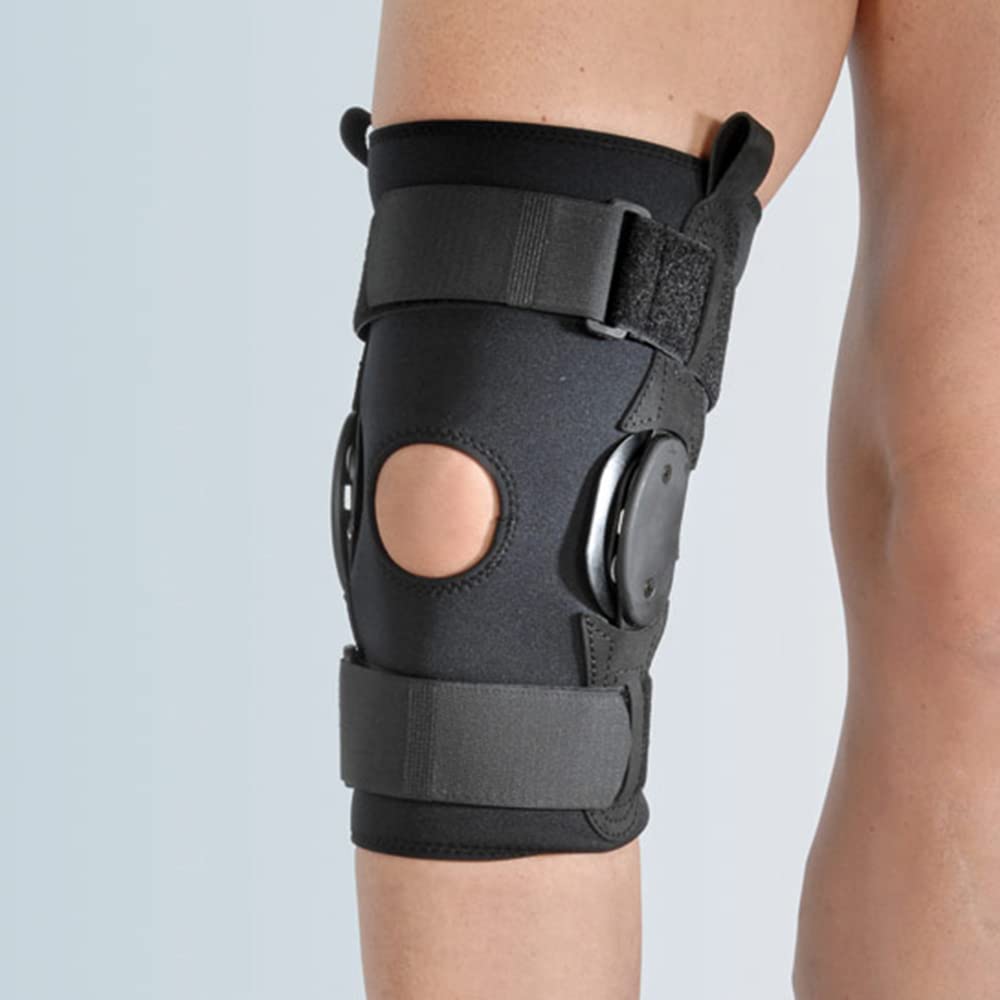 Ginocchiera tutore gamba ortopedico in Neoprene armata con snodo Policentrico Physioglide Tubolare FGP Art. Filamed801 Size S
