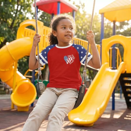 Image of 4th of July Shirts for Girls Patriotic American Flag Kids Clothing