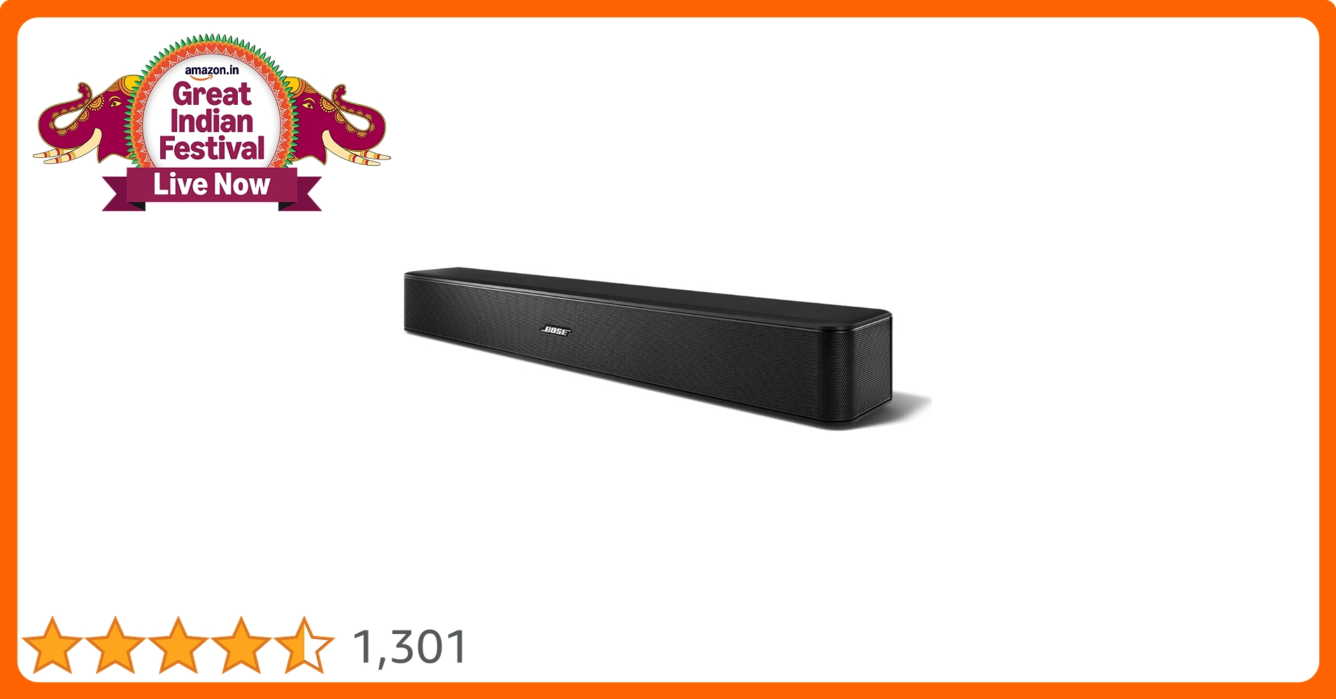 Bose Solo 5 TV Soundbar Sound System with Universal Remote