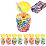 Juicy Drop Sour Candy Dip N Stix - 8 Ct Fun Sour Candy Variety Pack, Assorted Fruity Flavors, Sweet Gummy Sticks and Sour Dipping Gel, Fun Candy For Valentine's Gifts, Goodie Bags, Party Favors