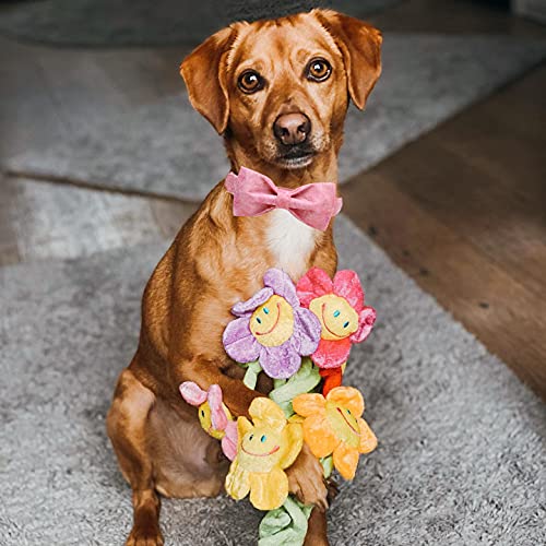Image of Elegant little tail Pink Colorful Dog Collar, Comfortable Dog Collar with Bow Adjustable Soft Bow tie Dog Collars for Small Dogs