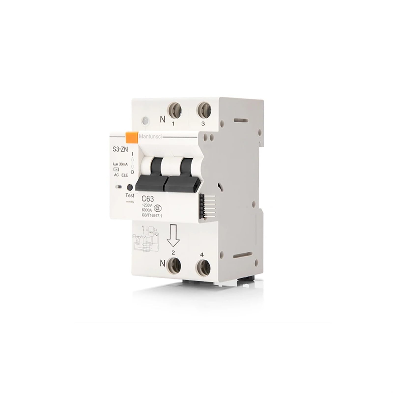 GVBAEPIEO 2P 30mA c63 Earth Leakage Protection Smart Circuit Breaker(80A)