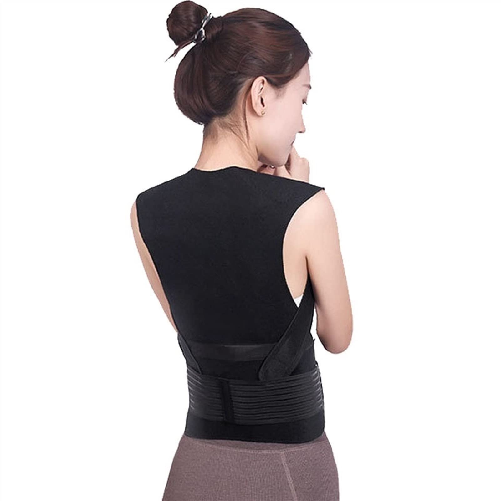 Faja lumbar de turmalina autocalentable para corrector de postura 8