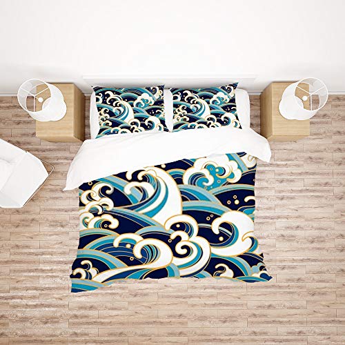 Housse de couette lit entier Cheshongg parure de lit microfibre pour des nuits douces - 3