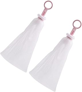 FOMIYES 2pcs Soap Bubble Net Exfoliating Soap Bag Exfoliating Pocket Travel Bath Scrubber Cleaning Scrubber Facial Mesh Foaming Net Foaming Nets White