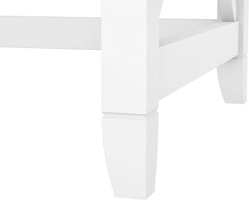 Miniatura 7 de Bush Furniture Key West - Escritorio en forma de L, 60 de ancho, color blanco puro y gris