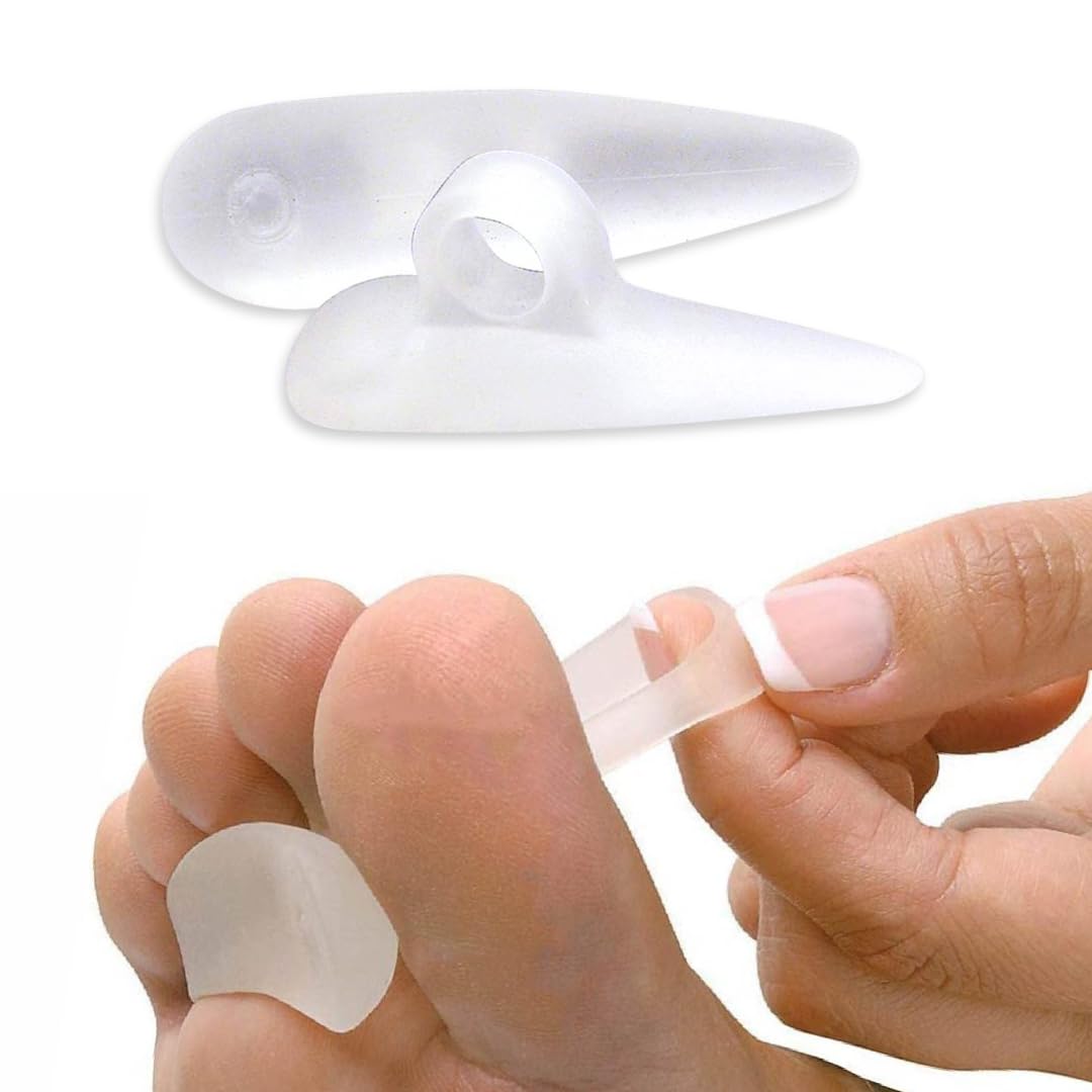 NatraCure Gel Hammer Toe Crest Pads (Left/Right) - 1 Pair – (Toe Straightening Cushion, For Mallet Toes and Overlapping Toes) - 3035-M CAT