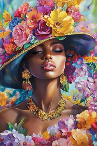 Diamond painting fleurs 5d grand format 80x100cm pour adulte et enfant