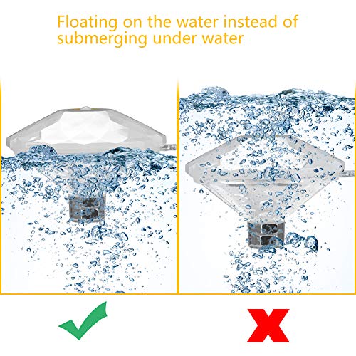 Coquimbo Swimming Pool Light, Battery Operated Baby Bath Hot Tub Lights Pool Accessories with 7 Modes LED Floating Pool Lights for Disco Pool Party Fountain or Pond Decorations