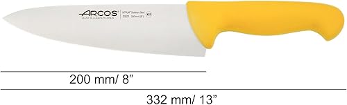 Miniatura 2 de Arcos Cuchillo de chef de acero inoxidable nitrum de 8 pulgadas y hoja de 7.874 in. Cuchillo de cocina profesional multiusos. Mango ergonómico de