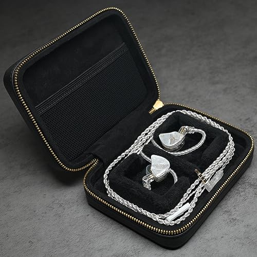 Image of Linsoul TANGZU Leather Earphone Case, Water-Resistant Portable Earbuds Carrying Case, Dustproof Storage Bag for IEMs, Audio Accessories, Eartips and Cables | Water-Resistant , Dustproof Storage Bag for IEMs, Audio Accessories, Eartips and Cables
