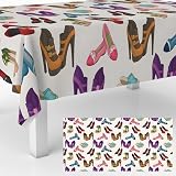 GZBJMYGS High Heels Tablecloths Hot Sex Girls Table Covers Decorations for Girls Women Makeup Theme Party Queen Birthday Party Dinner Banquet Supplies Favor