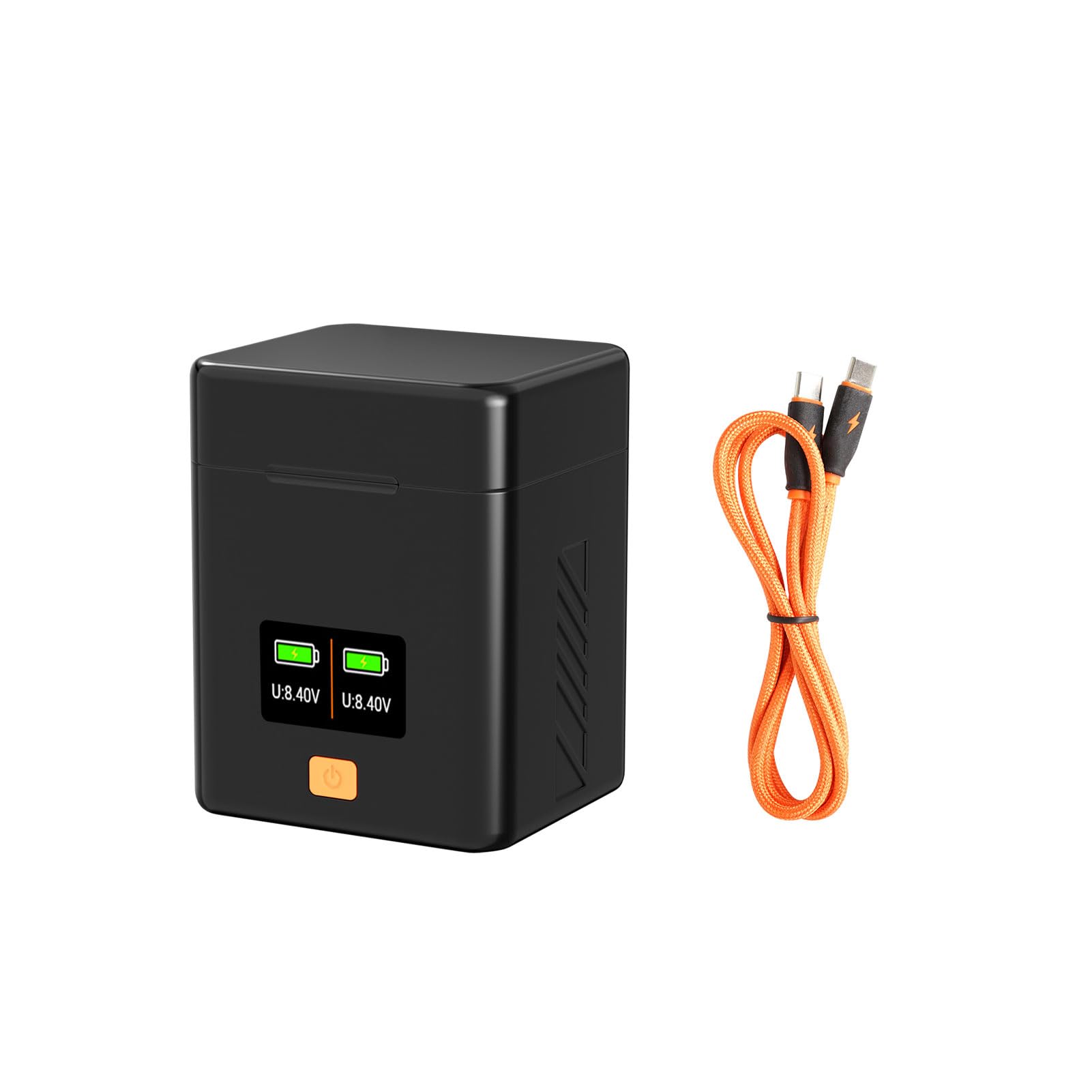 Double Compact Load Charger Caricatore con L'organizzazione di una Scheda di Memoria per la Schermata OLED M3/ M5/ M6 per la Luce di Aggiornamento in Tempo Reale assolutamente/ 66 X 62 X 84 Mm