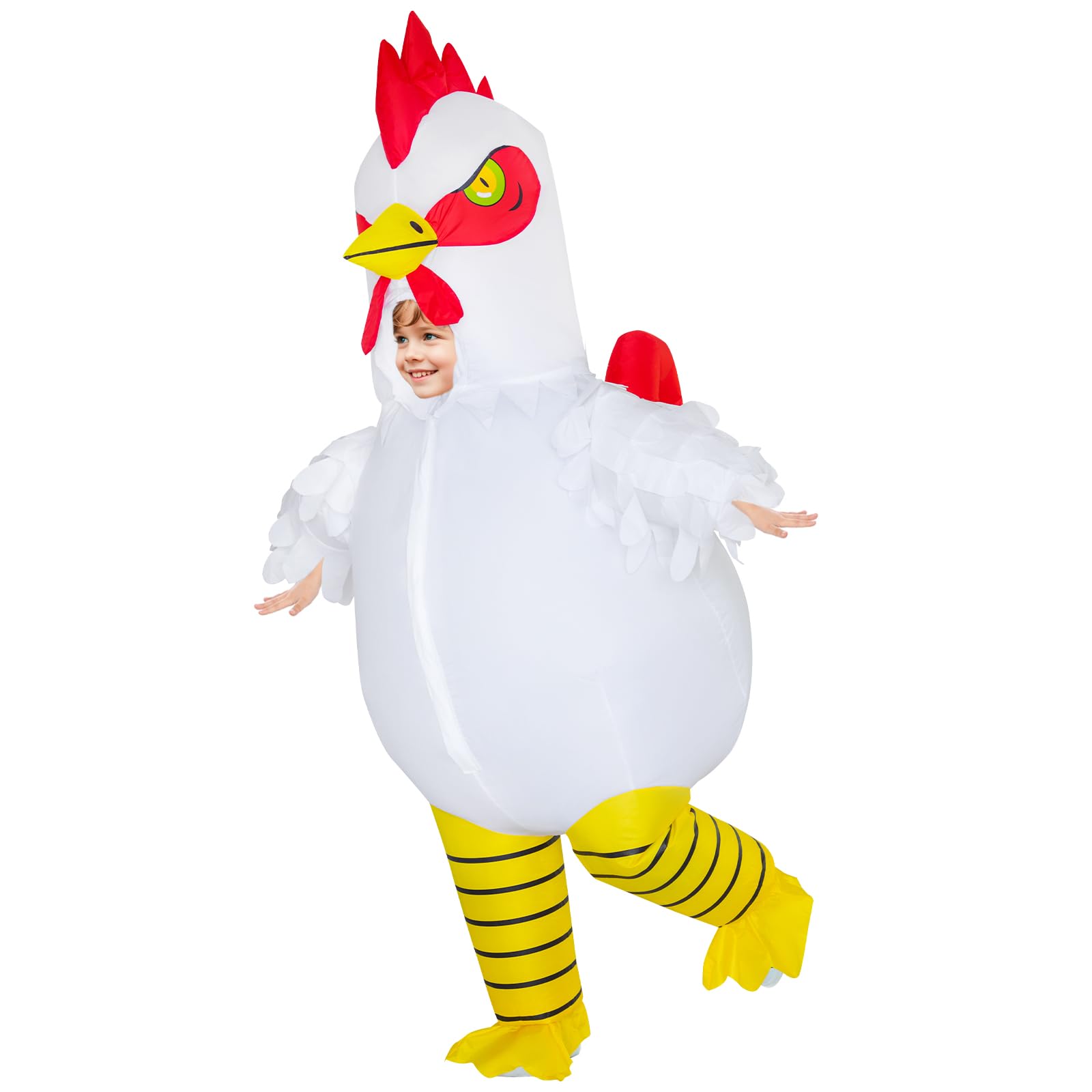 Costume de poulet gonflable pour adultes, enfants, femmes et hommes, costume d'Halloween pour cosplay, fête
