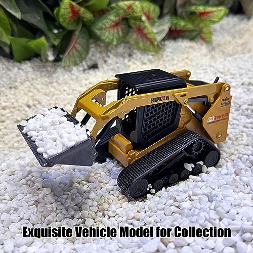 Mostop Construction Truck Toy 3 in 1 Skid Steer Loader with Metal Forklift and Grab Shovel Construction Vehicle, 1/50 Tracked Metal Forklift Truck Toy for Kids Boys Ages 3+ - Image 5