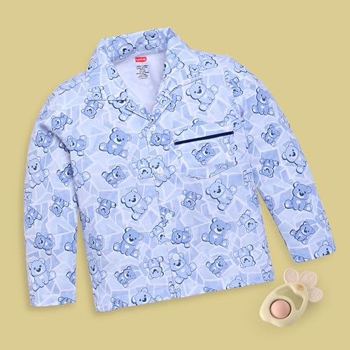 Image of LuvLap Baby Cotton Printed Full Sleeves Night Suit