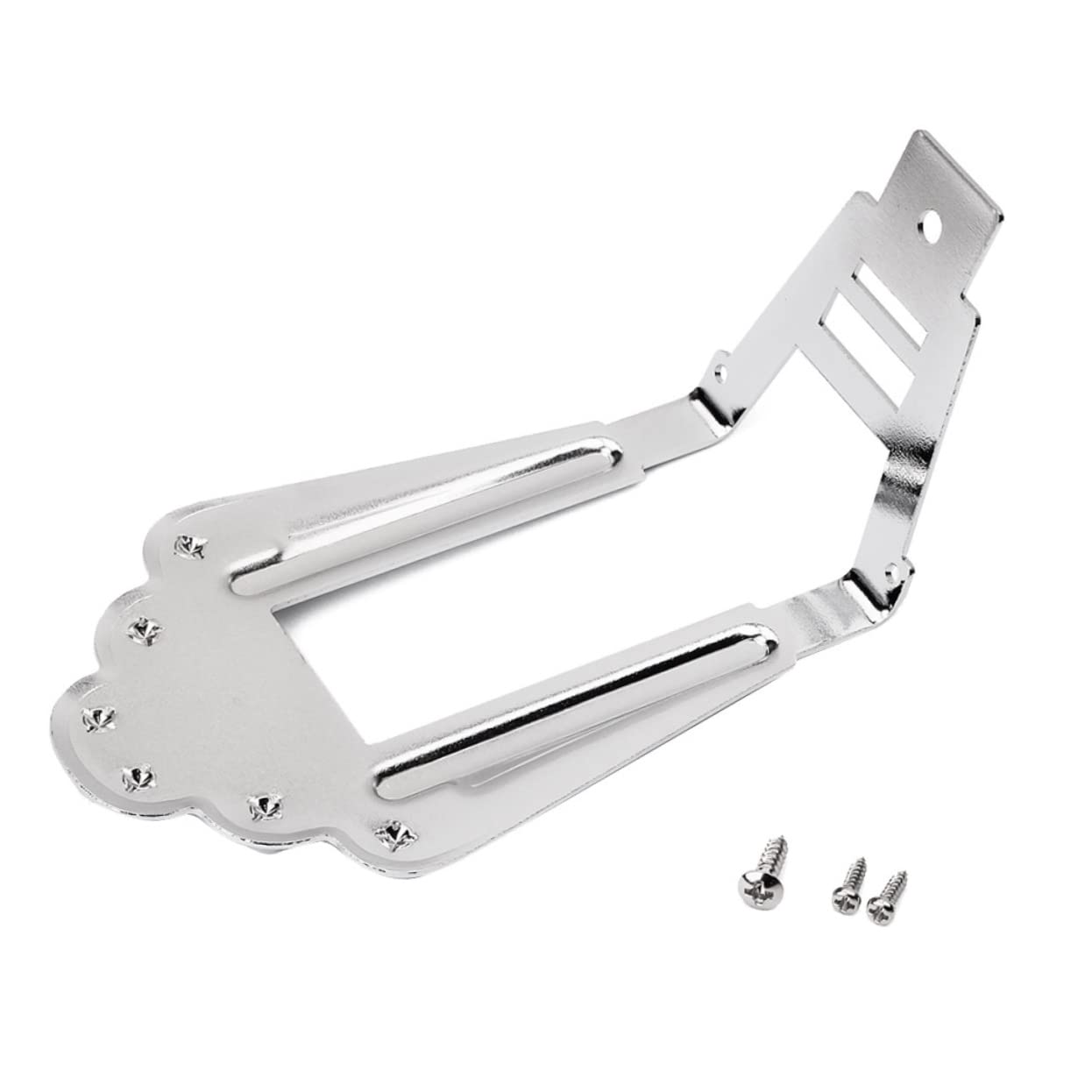 Yardwe Vintage 6-string Guitar Bridge Tailpiece Ga419 Jazz Guitar Bridge with Mounting Screws Tailgate Design