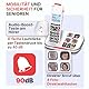 SWISSVOICE - Xtra 2355 - DECT - Schnurloses Festnetztelefon - Große Tasten - Anrufbeantworter - Audio Boost - Kompatibel mit Hörgeräten - Anrufblockierung - Weiß